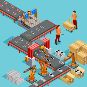Per automatizzare il magazzino occorre velocizzare e snellire alcuni processi, questo avvalendosi di nuove tecnologie. Nella foto viene mostrata l'intera catena delle operazioni in magazzino.